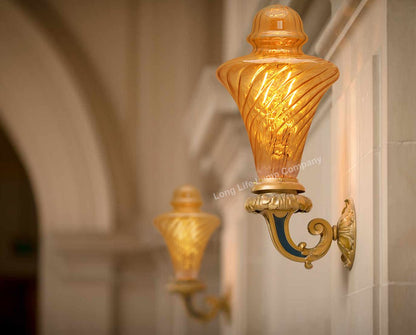 Imperial Vintage LED 2w Filament Light Bulb Swirling Gold Glass E27 Stunning Look Twist Cone - Energy Light Bulbs - Free delivery on all orders