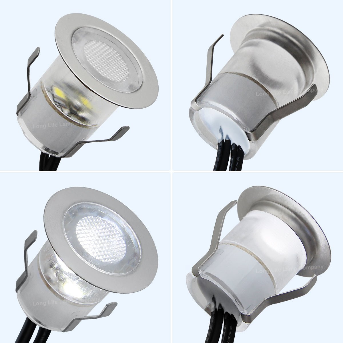 Indoor LED Plinth Lights 30mm Round Cool White Cabinet Lights 6500k 10 Kit - Energy Light Bulbs - Free delivery on all orders