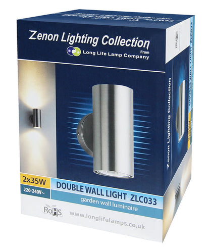 Indoor Wall Light UP/DOWN Stainless Steel Finish IP20 - Energy Light Bulbs - Free delivery on all orders