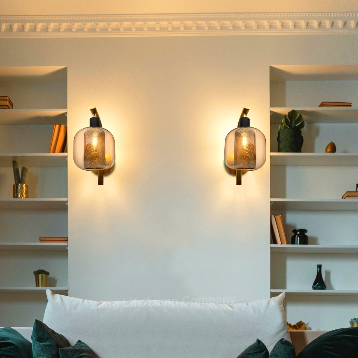 Industrial Antique Brass Single Wall Light Sconce Clear Glass Lamp Shade - Energy Light Bulbs - Free delivery on all orders