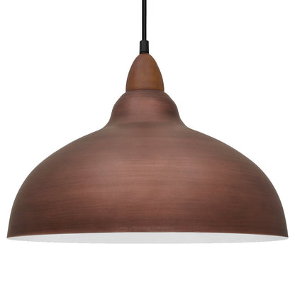 Industrial Ceiling Rustic Copper Pendant Light Barn Lamp Shade - Energy Light Bulbs - Free delivery on all orders