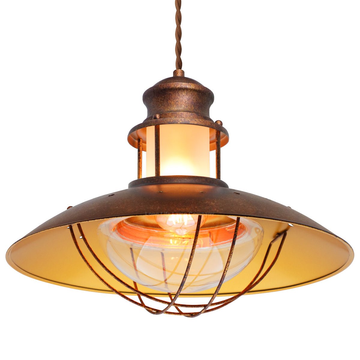 Industrial Ceiling Rustic Pendant Light Caged Lamp Shade Nautical Lantern - Energy Light Bulbs - Free delivery on all orders