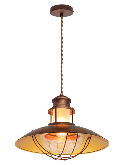 Industrial Ceiling Rustic Pendant Light Caged Lamp Shade Nautical Lantern - Energy Light Bulbs - Free delivery on all orders