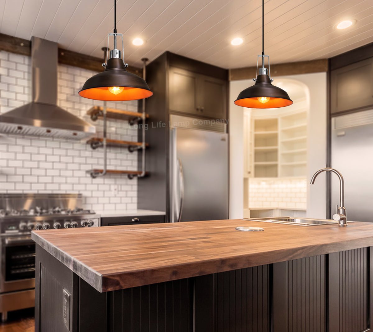Industrial Retro Barn Pendant Light Metal Lamp Shade - Energy Light Bulbs - Free delivery on all orders