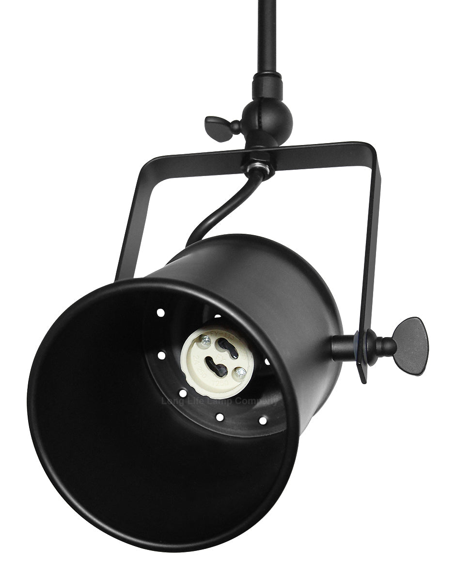 Industrial Retro GU10 Ceiling Spotlight Bar 3 Lamp Black Metal Adjustable Track Light Fitting - Energy Light Bulbs - Free delivery on all orders