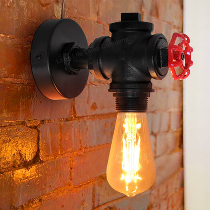 Industrial Retro Vintage Black Iron Wall Light Water Pipe Wall Light - Energy Light Bulbs - Free delivery on all orders