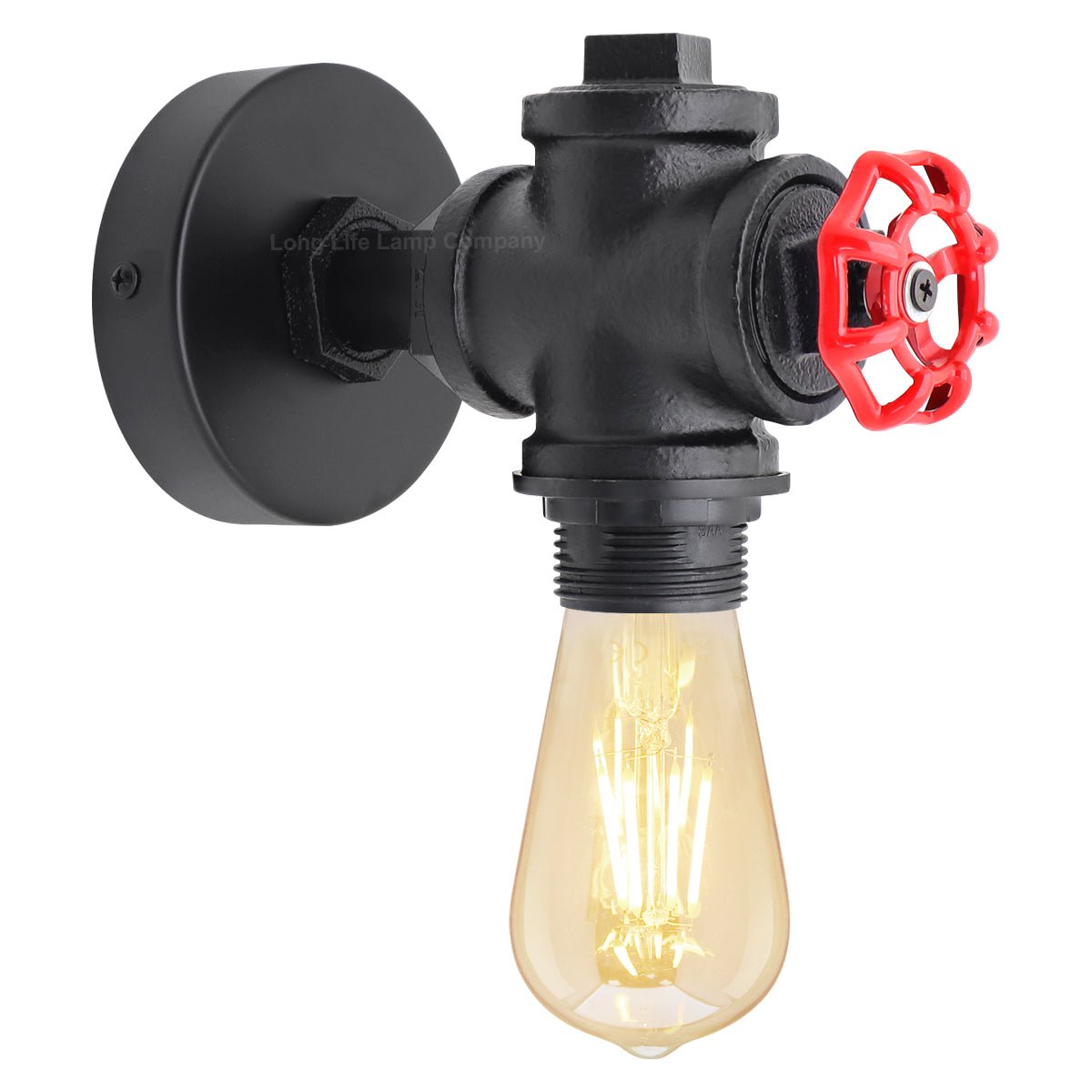 Industrial Retro Vintage Black Iron Wall Light Water Pipe Wall Light - Energy Light Bulbs - Free delivery on all orders