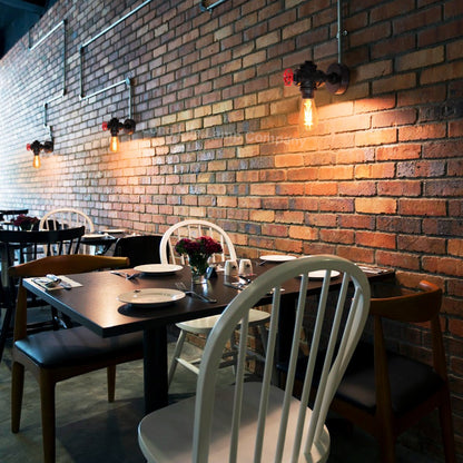 Industrial Retro Vintage Black Iron Wall Light Water Pipe Wall Light - Energy Light Bulbs - Free delivery on all orders