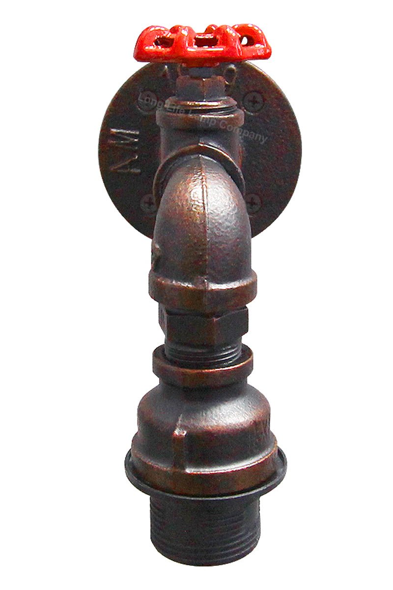 Industrial Single Head Rustic Water Pipe Wall Light Fixture - Energy Light Bulbs - Free delivery on all orders