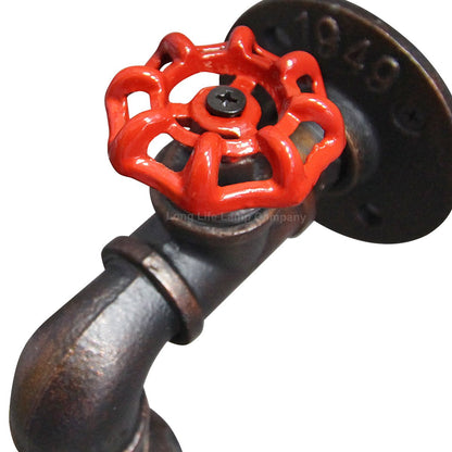 Industrial Single Head Rustic Water Pipe Wall Light Fixture - Energy Light Bulbs - Free delivery on all orders