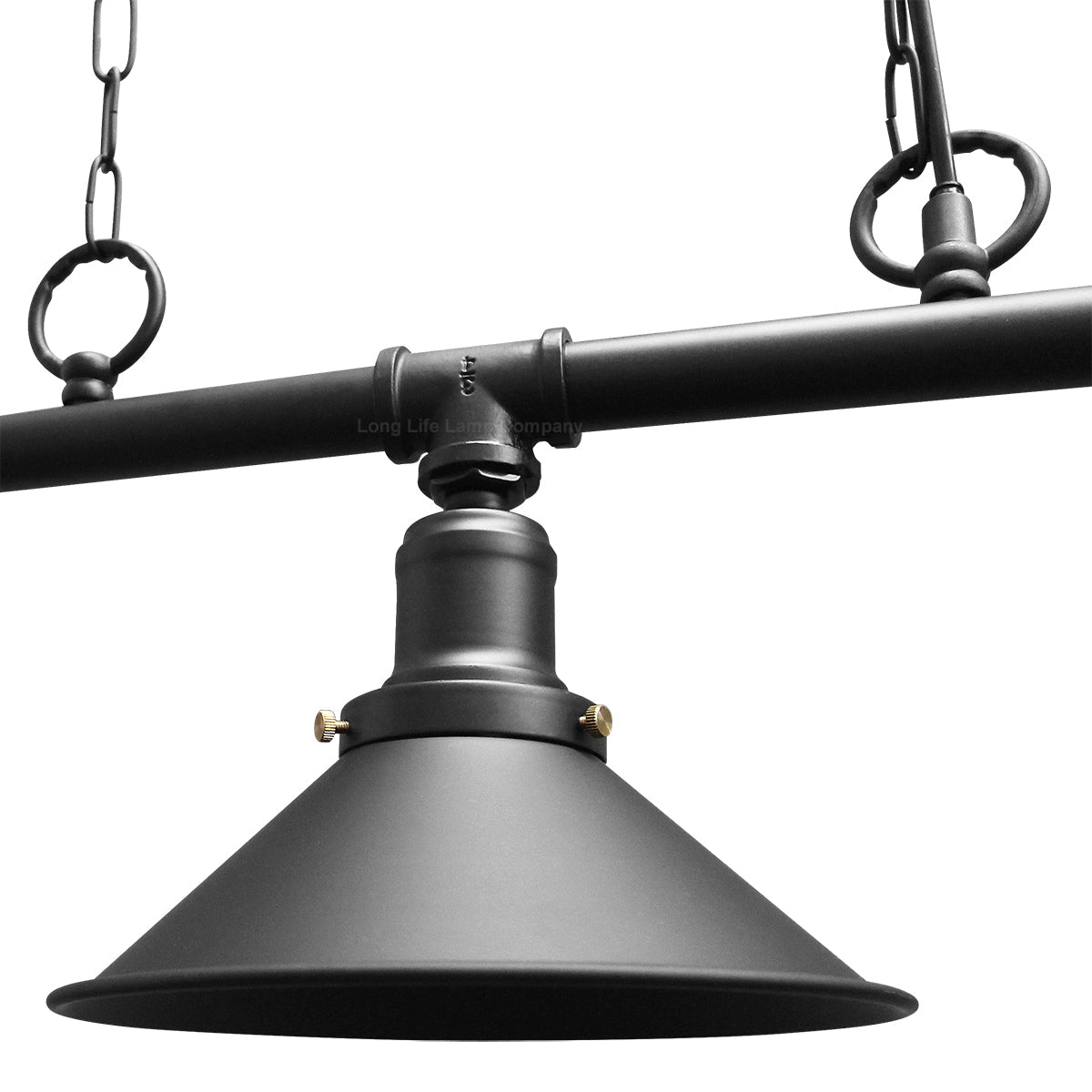 Industrial Suspended Ceiling Pendant 3 Lamp Black Metal Vintage Light Fitting - Energy Light Bulbs - Free delivery on all orders