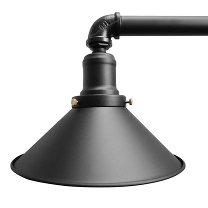 Industrial Suspended Ceiling Pendant 3 Lamp Black Metal Vintage Light Fitting - Energy Light Bulbs - Free delivery on all orders
