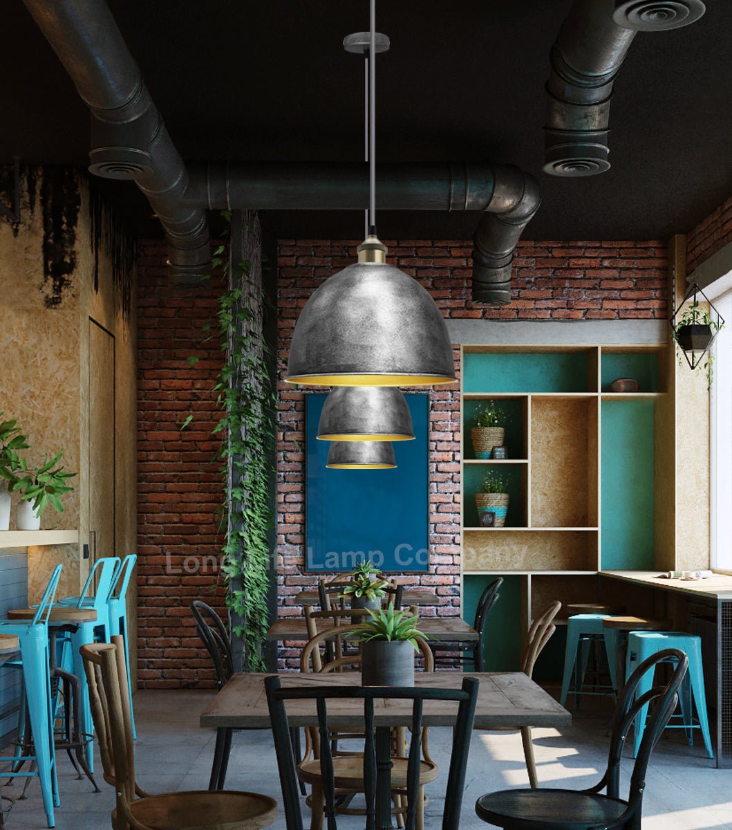 Industrial Vintage Brass Ceiling Pendant Light M0152 - Energy Light Bulbs - Free delivery on all orders