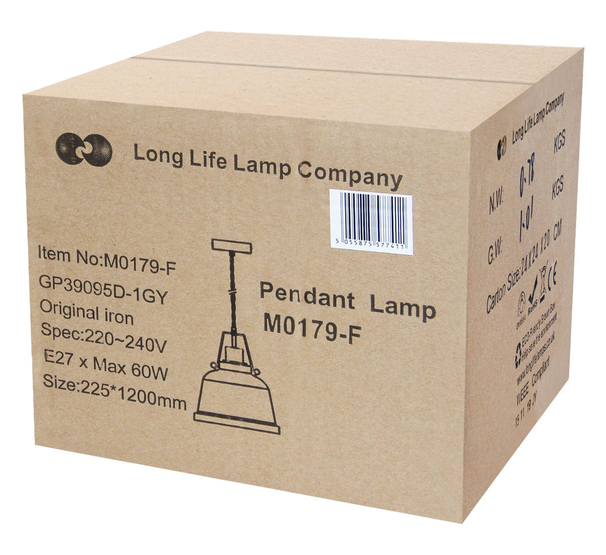 Industrial Vintage Brass Ceiling Pendant Light M0179 - Energy Light Bulbs - Free delivery on all orders