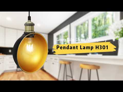 Industrial Vintage Brass Half Scone Pendant Light - Energy Light Bulbs - Free delivery on all orders