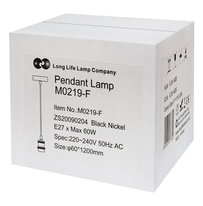 Industrial Vintage Ceiling Pendant Lamp Holder Black Nickel E27 Fitting - Energy Light Bulbs - Free delivery on all orders
