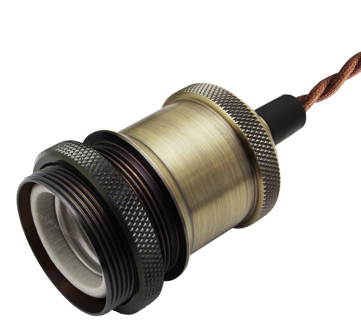 Industrial Vintage Ceiling Pendant Lamp Holder Brass E27 Fitting - Energy Light Bulbs - Free delivery on all orders