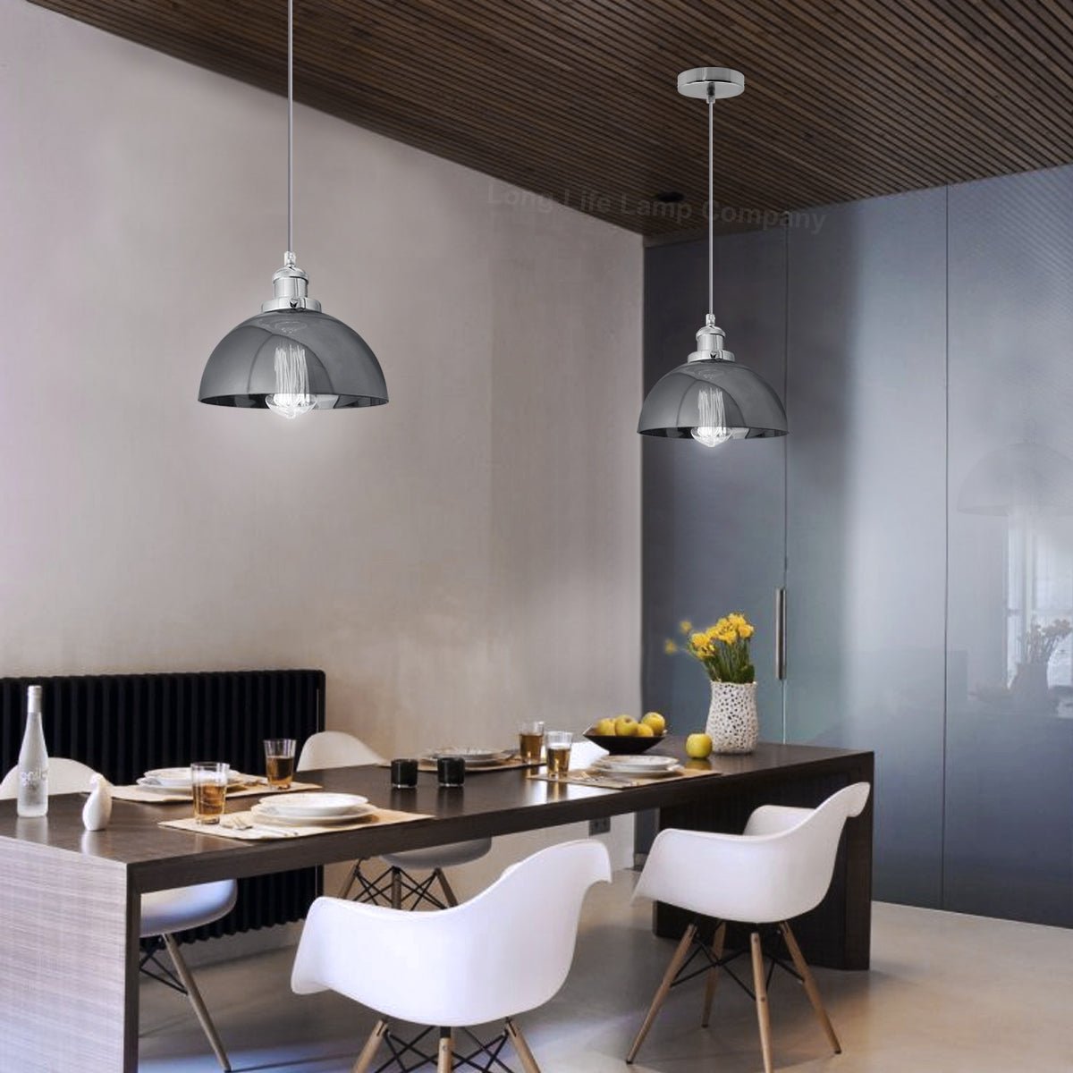 Industrial Vintage Glass Pendant Ceiling Light Shade Smoke Grey - Energy Light Bulbs - Free delivery on all orders