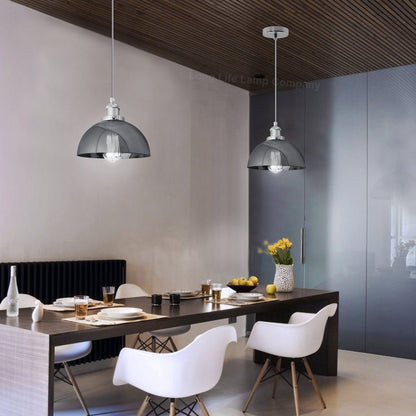 Industrial Vintage Glass Pendant Ceiling Light Shade Smoke Grey - Energy Light Bulbs - Free delivery on all orders