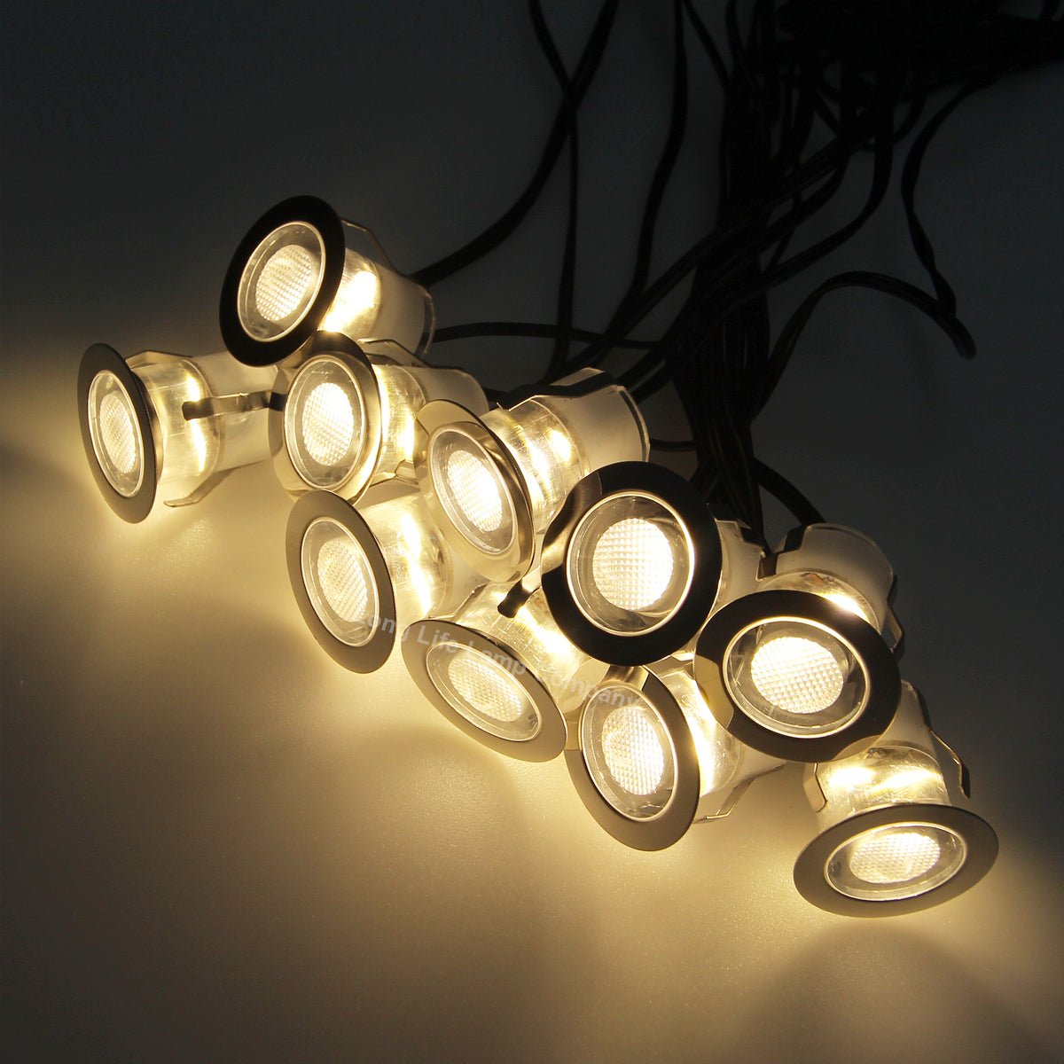 IP68 Outdoor LED Decking Lights 30mm Round Warm White 3000k 10 Kit - Energy Light Bulbs - Free delivery on all orders