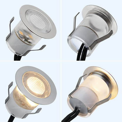 IP68 Outdoor LED Decking Lights 30mm Round Warm White 3000k 10 Kit - Energy Light Bulbs - Free delivery on all orders