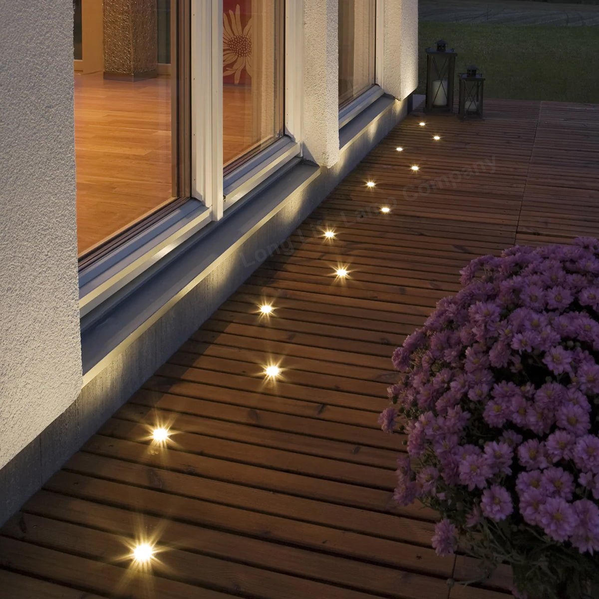 IP68 Outdoor LED Decking Lights 30mm Round Warm White 3000k 10 Kit - Energy Light Bulbs - Free delivery on all orders