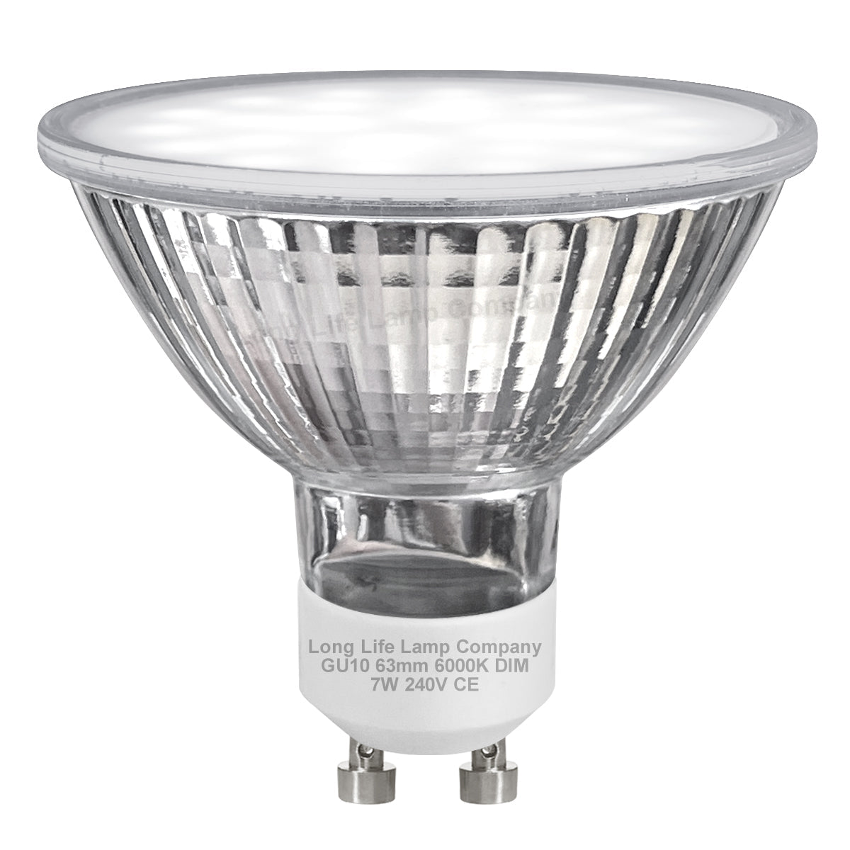 LED 63mm GU10 Dimmable Cool White 7w Frosted Cover 240v - Energy Light Bulbs - Free delivery on all orders
