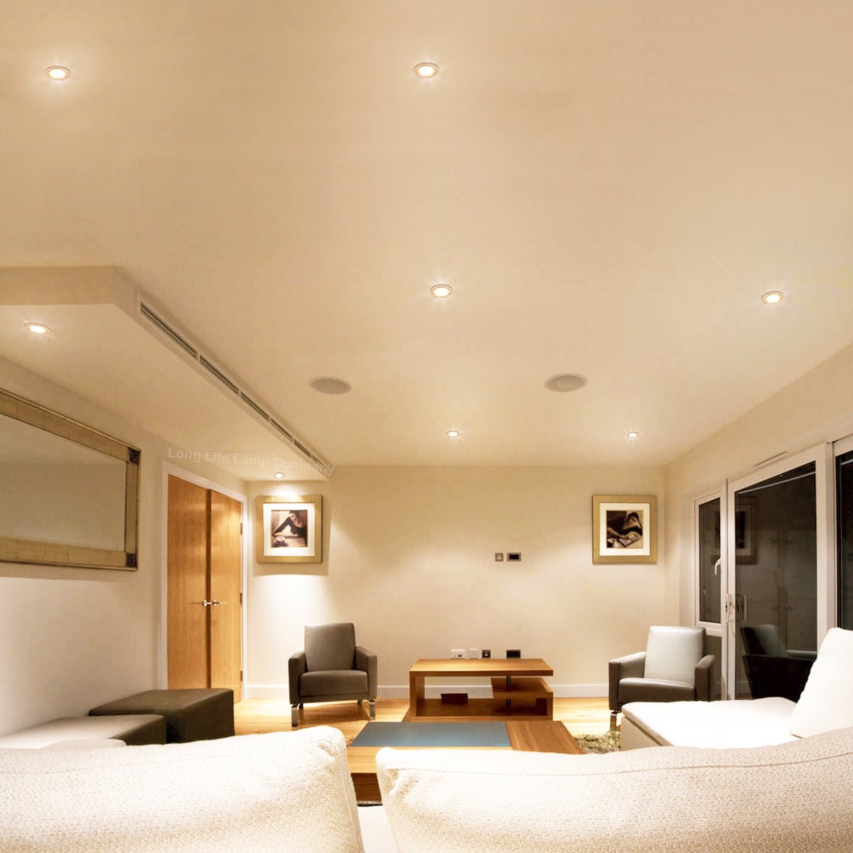 LED 63mm GU10 Warm White 7w Frosted Cover 240v - Energy Light Bulbs - Free delivery on all orders