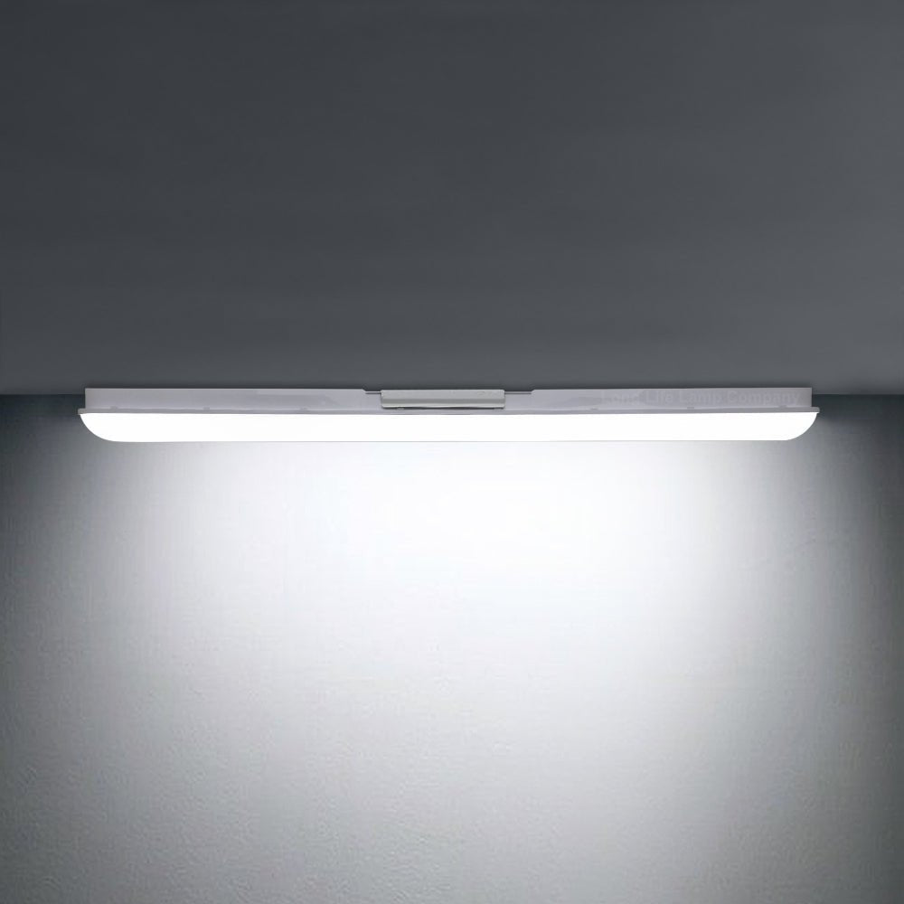 LED Batten Light 2ft Opal Integrated Tube Light Cool White 6500K Ceiling Fitting IP44 - Energy Light Bulbs - Free delivery on all orders