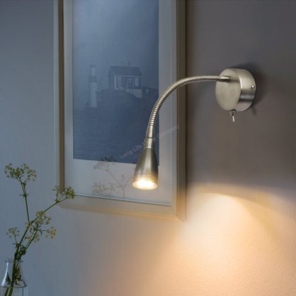 LED Bedside Reading Wall Light Switched Flexible Arm Headboard Light Warm White - Energy Light Bulbs - Free delivery on all orders