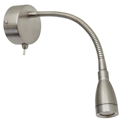 LED Bedside Reading Wall Light Switched Flexible Arm Headboard Light Warm White - Energy Light Bulbs - Free delivery on all orders