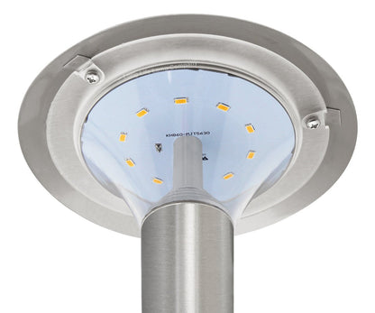LED Bollard Modern Stainless Steel Garden Lamp Post Warm White Light with 12v Transformer - Energy Light Bulbs - Free delivery on all orders