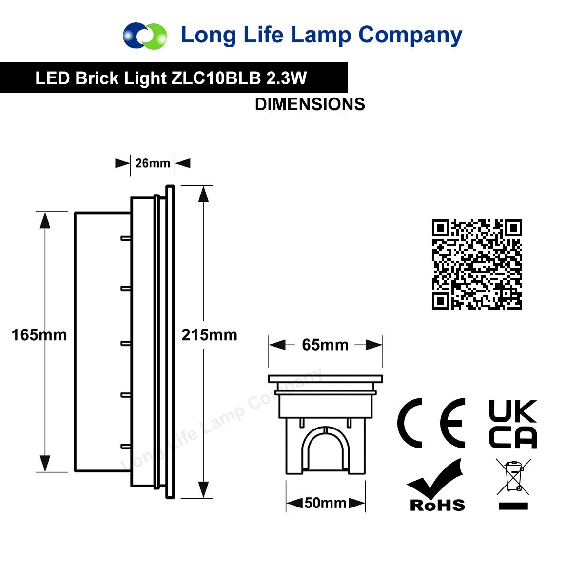LED Brick Light LED Garden Wall Light Blue Colour Energy Saving - Energy Light Bulbs - Free delivery on all orders
