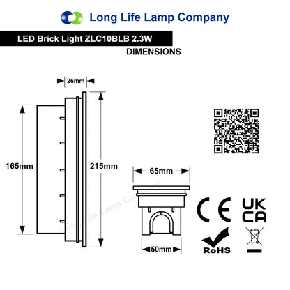LED Brick Light LED Garden Wall Light Blue Colour Energy Saving - Energy Light Bulbs - Free delivery on all orders