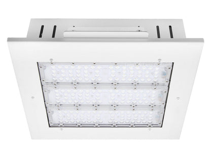 IP67 rated 150W LED canopy lighting for petrol station illumination