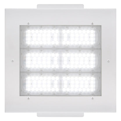 High output 150W LED canopy light for service station lighting systems