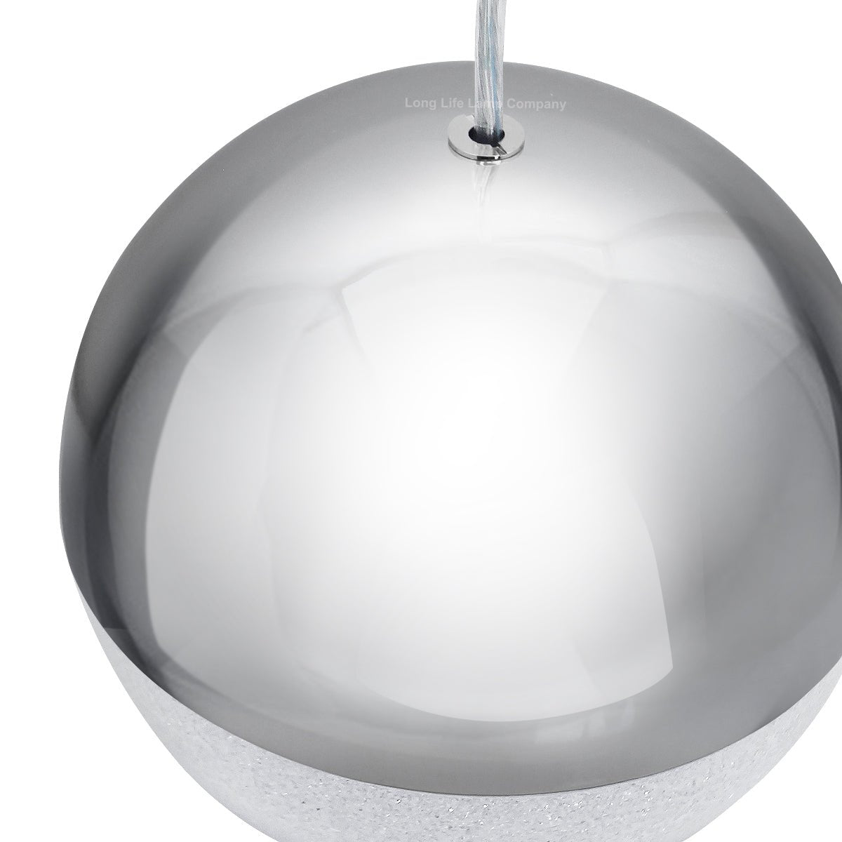 LED Ceiling Chrome Glass Globe Pendant Light CCT Natural Cool Warm White - Energy Light Bulbs - Free delivery on all orders