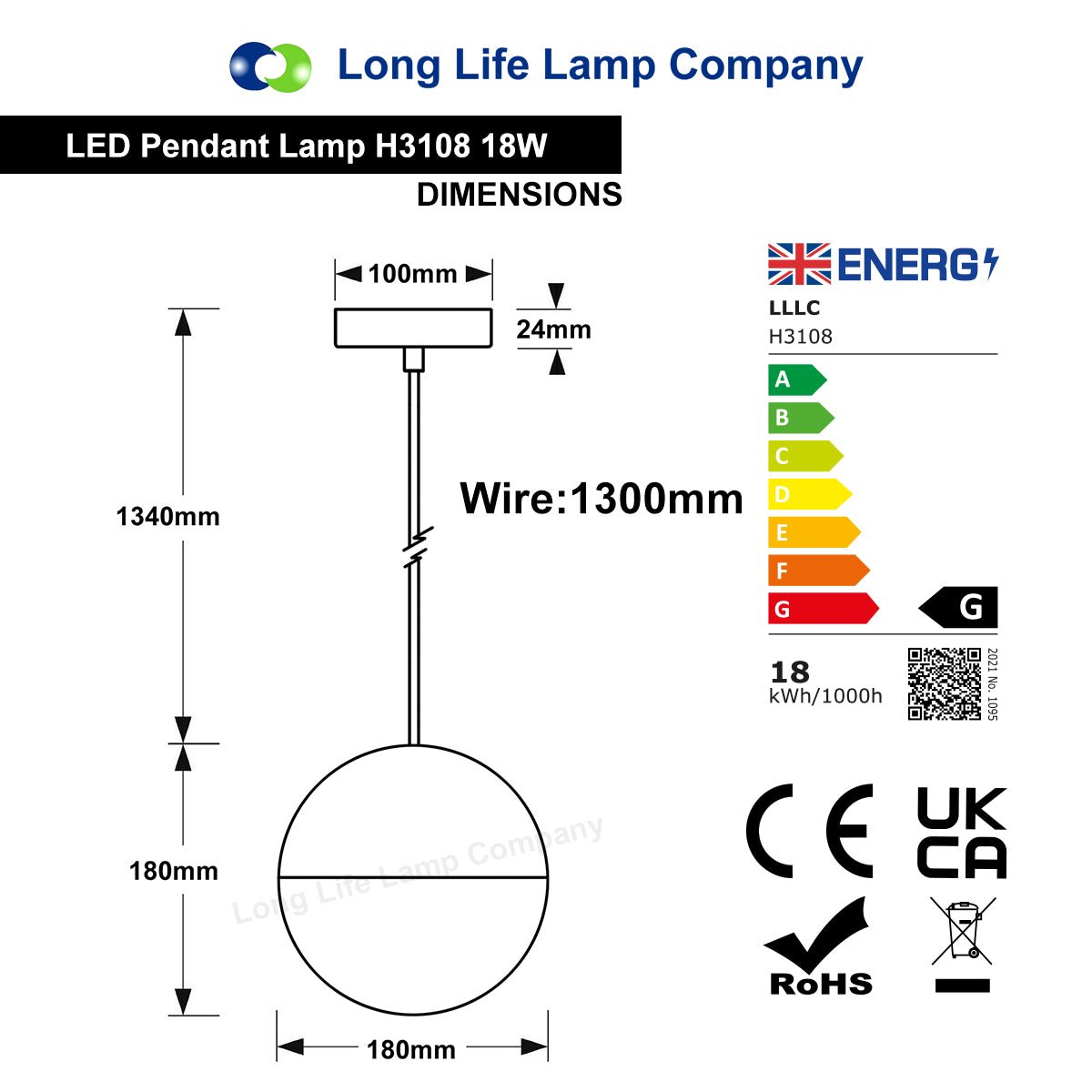 LED Ceiling Chrome Glass Globe Pendant Light CCT Natural Cool Warm White - Energy Light Bulbs - Free delivery on all orders
