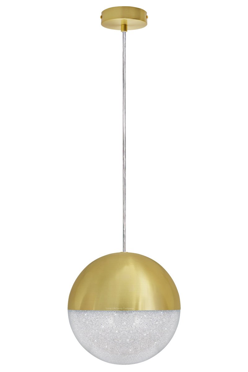 LED Ceiling Gold Glass Globe Pendant Light CCT Natural Cool Warm White - Energy Light Bulbs - Free delivery on all orders