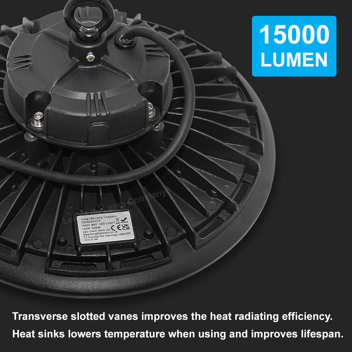LED Ceiling High Bay Light 150w 6500k IP65 Ultra Bright for Industrial Warehouse Workshops - Energy Light Bulbs - Free delivery on all orders