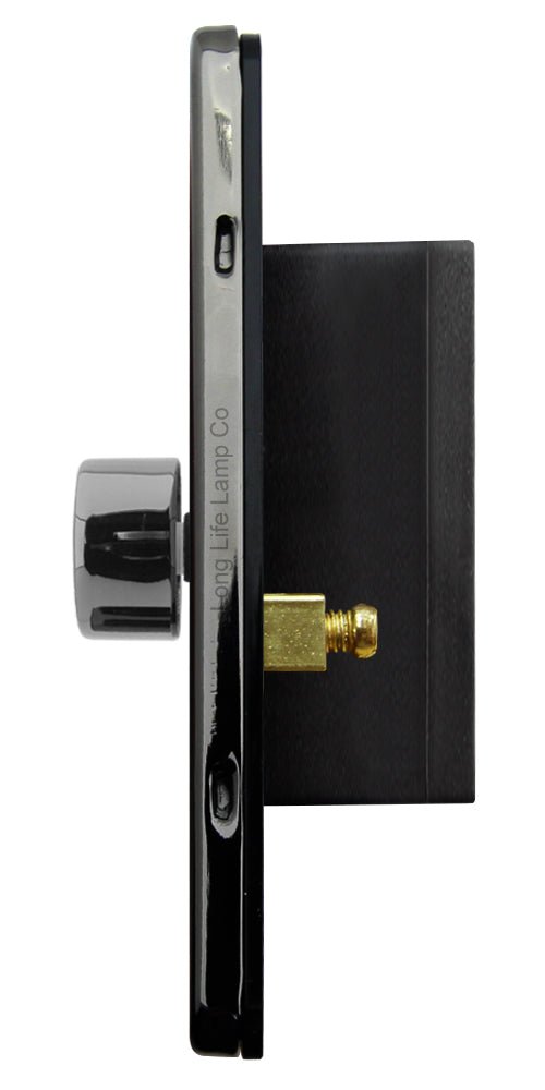 LED Dimmer Switch 2 Gang Black Nickel 800w 400w x 2 Single Pole Screwless - Energy Light Bulbs - Free delivery on all orders