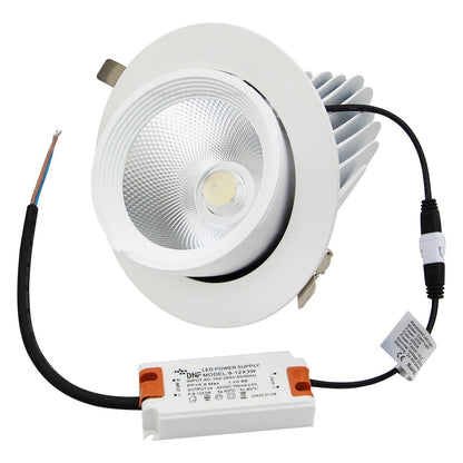 LED Downlight Adjustable Commercial Recessed Ceiling Spot Light 30w 5000k Ultra Bright - Energy Light Bulbs - Free delivery on all orders