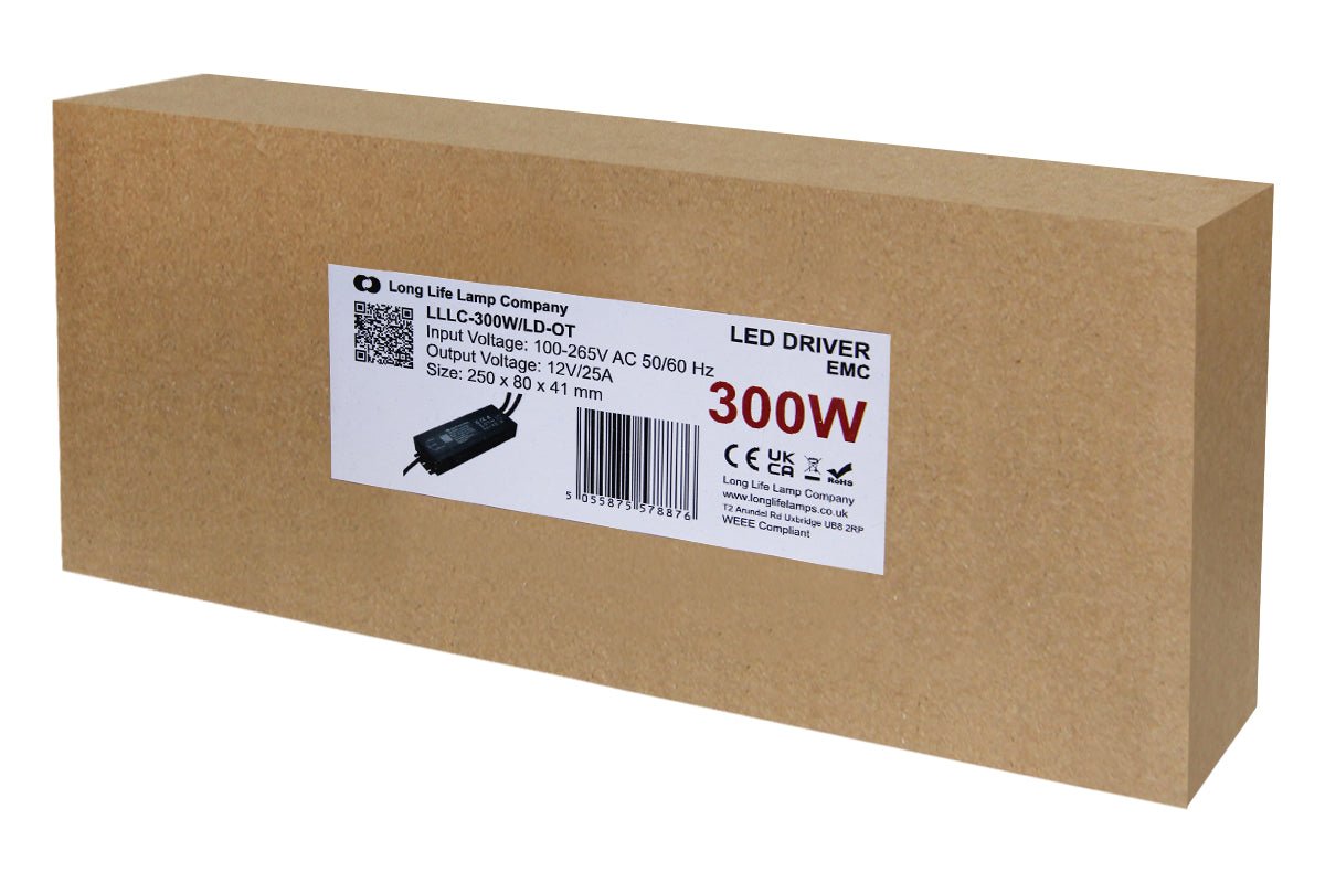 LED Driver 12v Output Low Voltage IP67 Waterproof Transformer 300W - Energy Light Bulbs - Free delivery on all orders