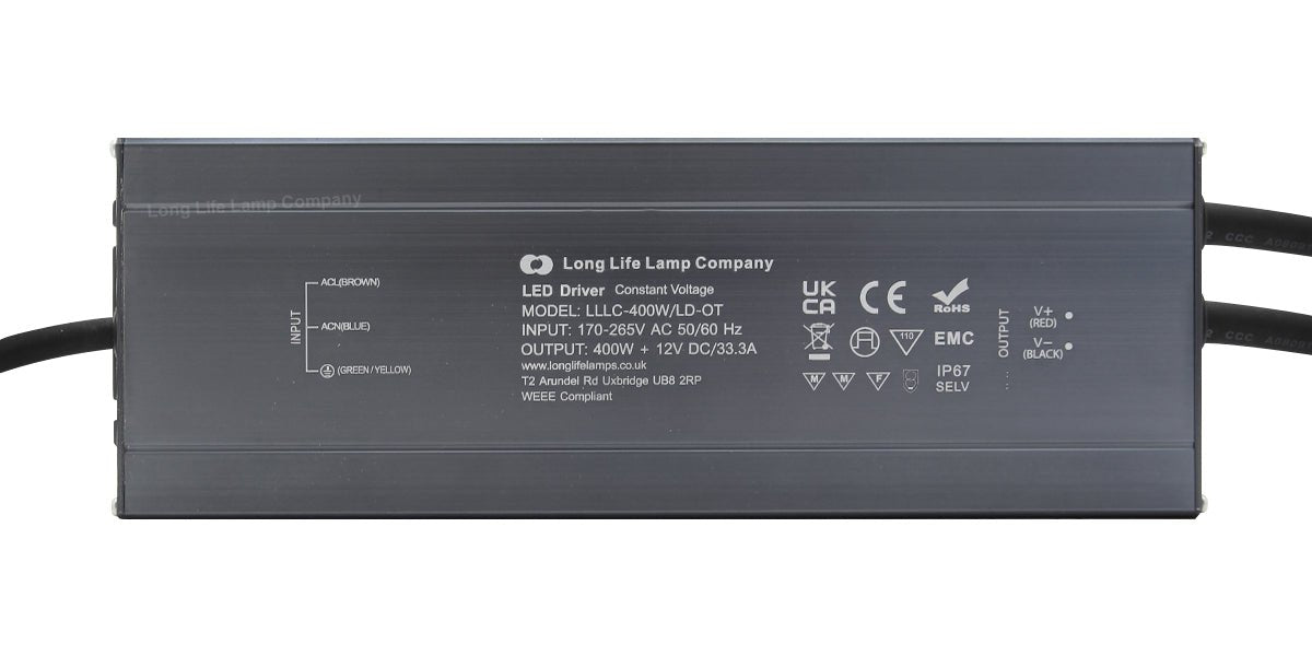 LED Driver 12v Output Low Voltage IP67 Waterproof Transformer 400W - Energy Light Bulbs - Free delivery on all orders