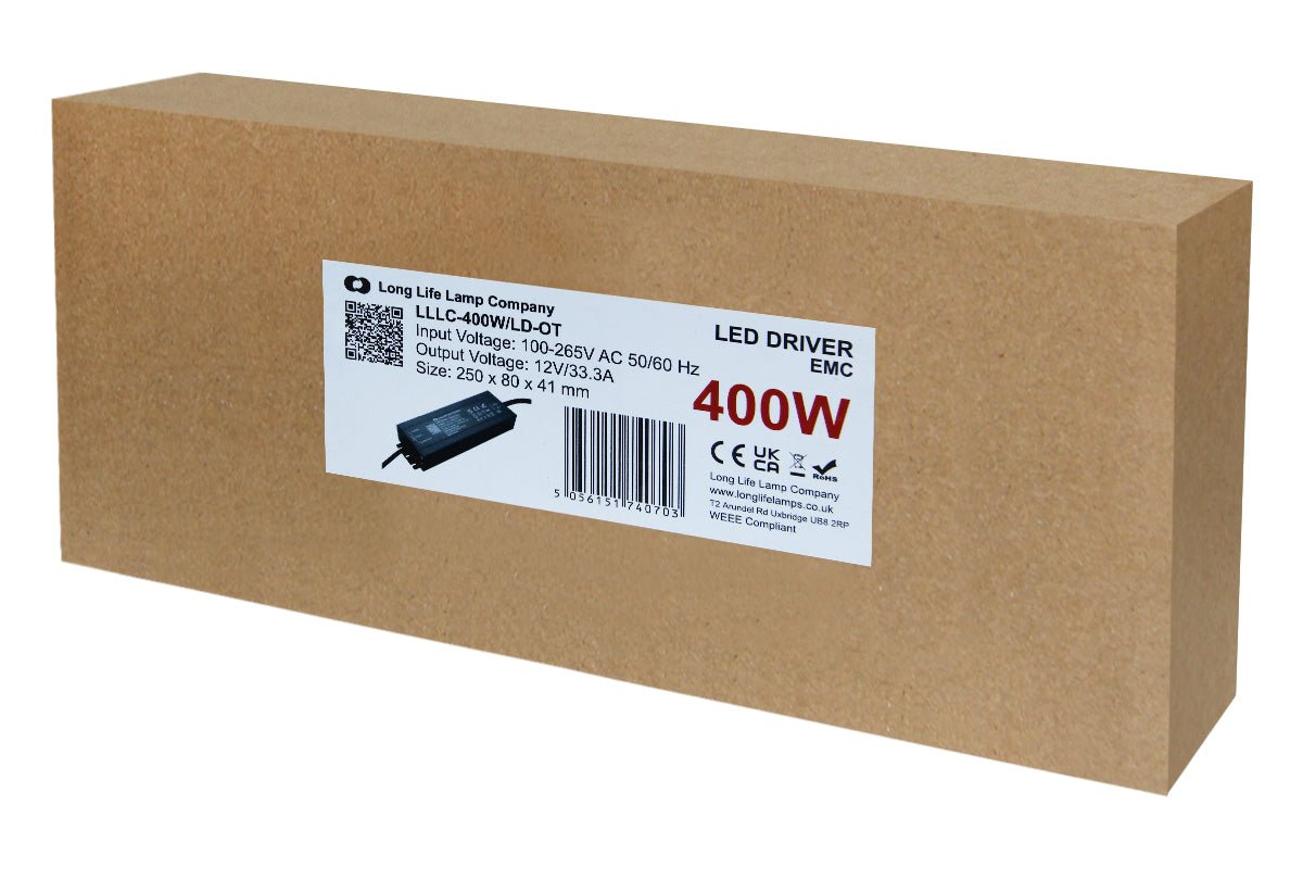 LED Driver 12v Output Low Voltage IP67 Waterproof Transformer 400W - Energy Light Bulbs - Free delivery on all orders