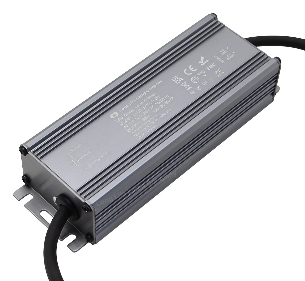 LED Driver 12v Output Low Voltage IP67 Waterproof Transformer 80W - Energy Light Bulbs - Free delivery on all orders