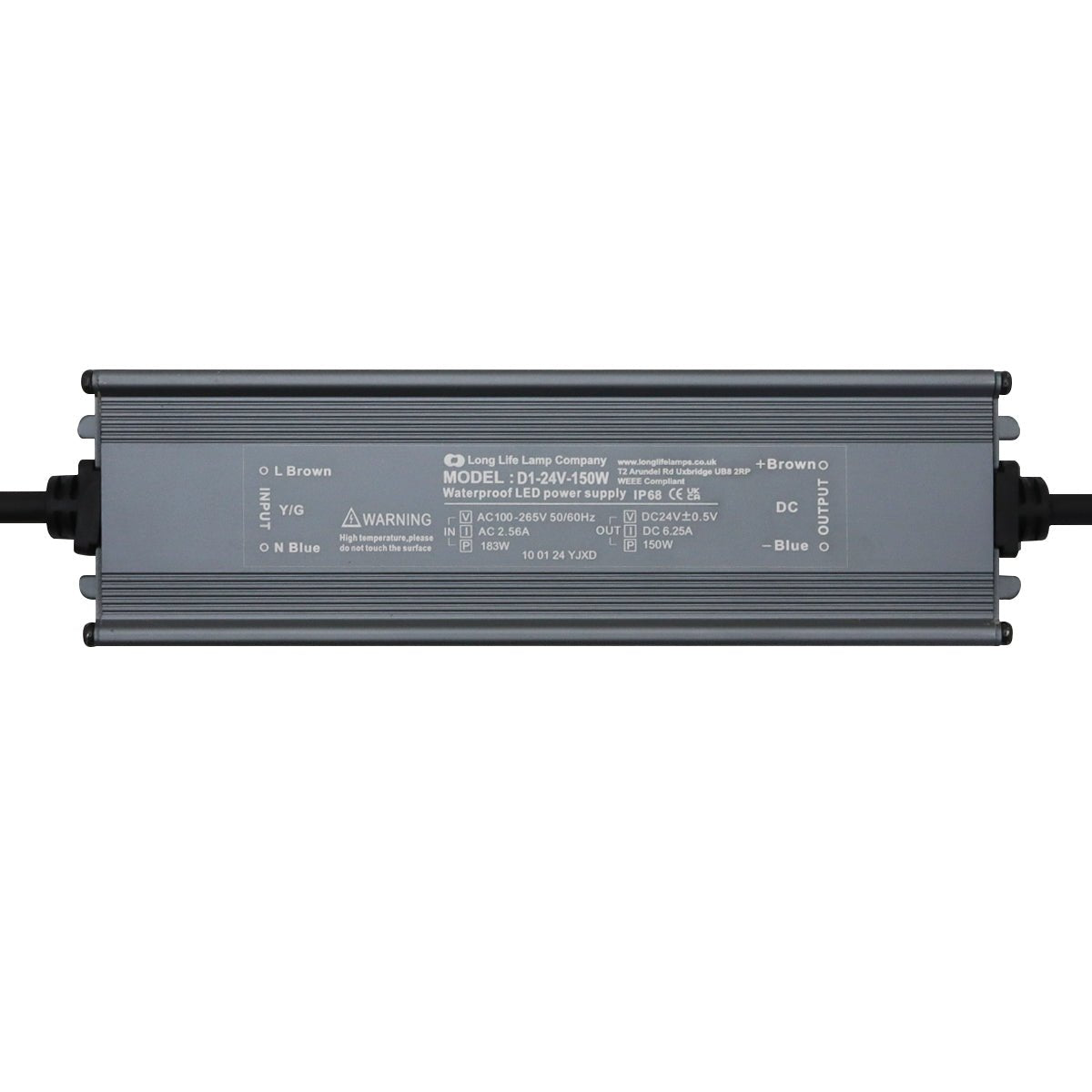 LED Driver 24V Output Low Voltage IP68 Waterproof Transformer 150W - Energy Light Bulbs - Free delivery on all orders