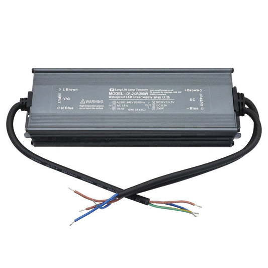 LED Driver 24V Output Low Voltage IP68 Waterproof Transformer 200W - Energy Light Bulbs - Free delivery on all orders