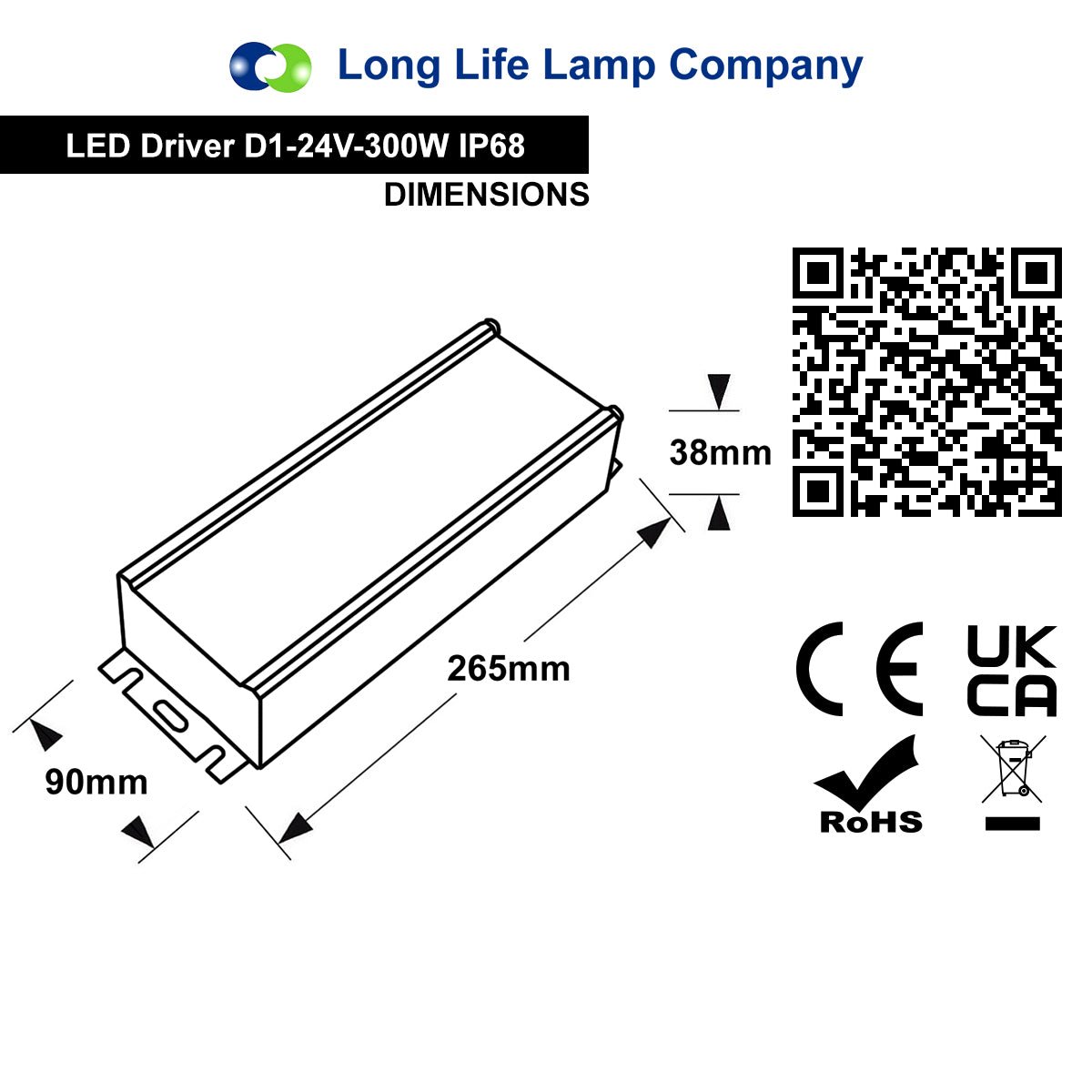 LED Driver 24V Output Low Voltage IP68 Waterproof Transformer 300W - Energy Light Bulbs - Free delivery on all orders