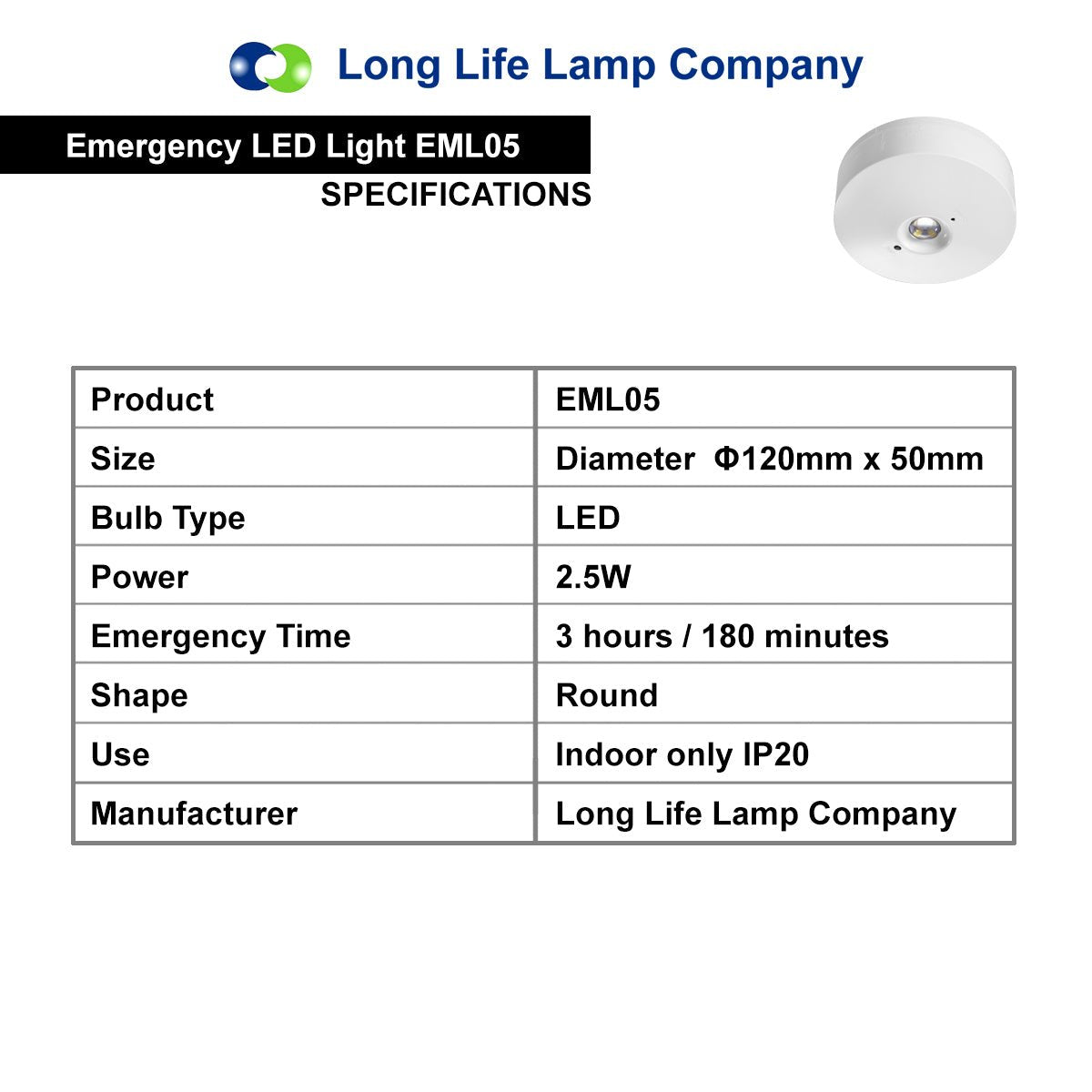 LED Emergency Light Flush Mounted Maintained/Non Maintained - Energy Light Bulbs - Free delivery on all orders
